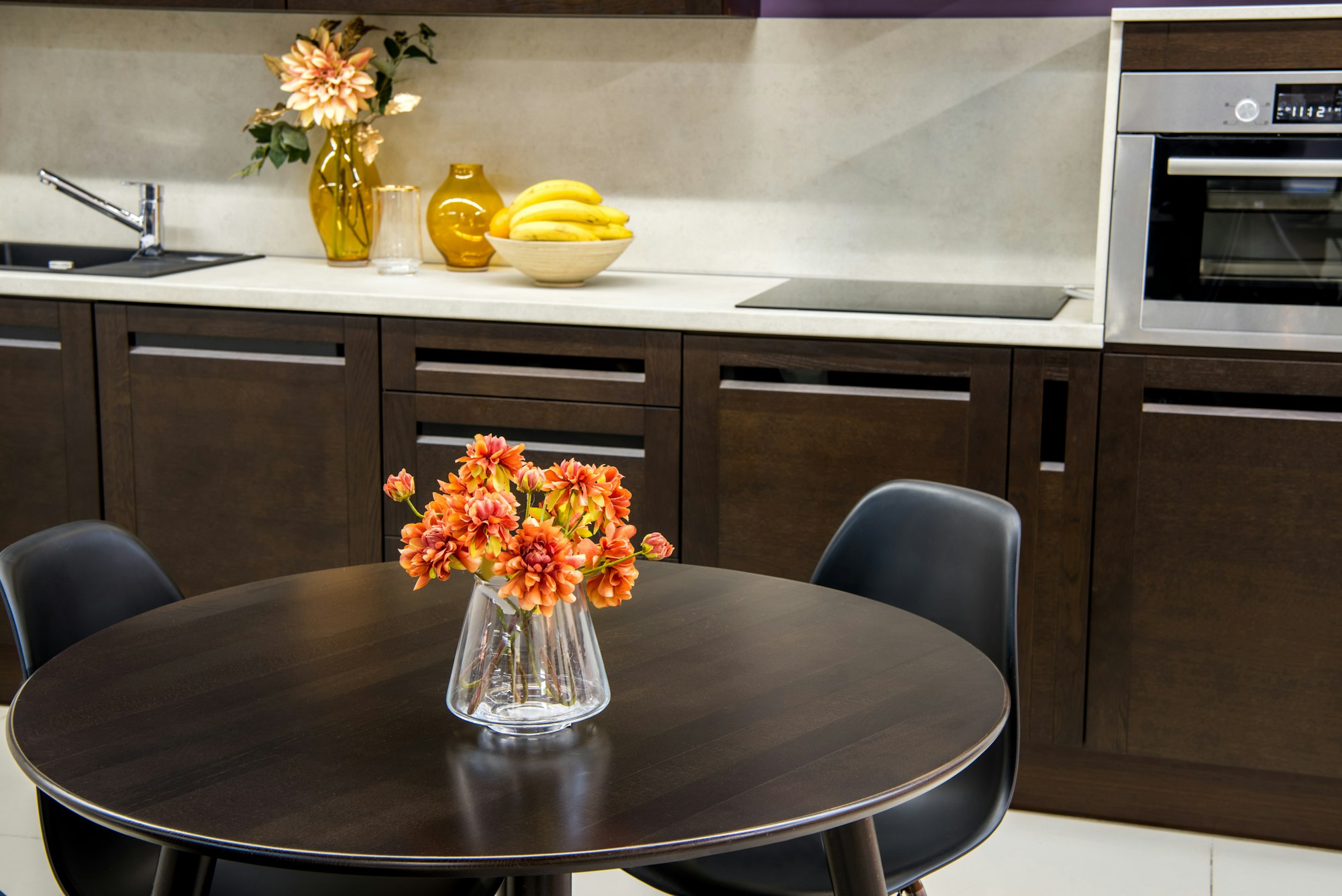 cozy modern kitchen interior with furniture